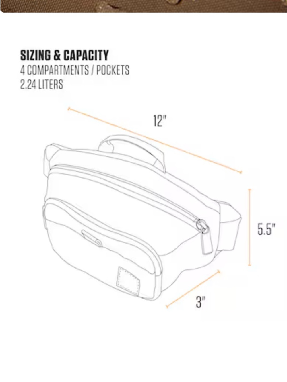 Carhartt Pink Waist Pack with Front Zip Pocket - Picture 2 of 8